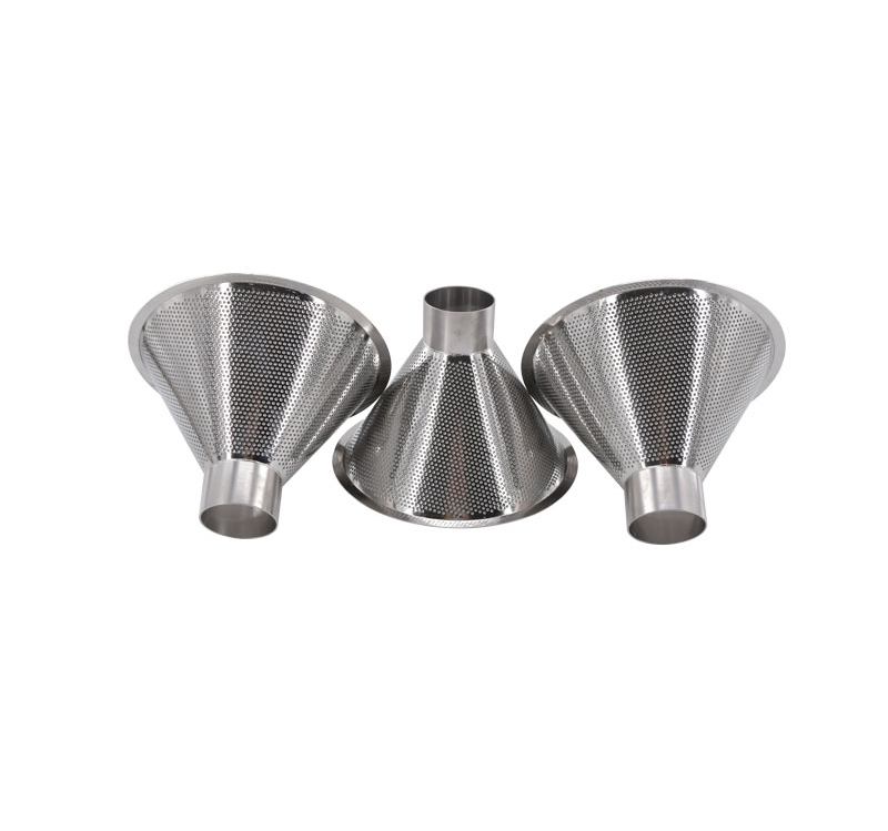 Customized Food grade 304 Stainless Steel Perforated Cylindrical Cone Screen Coffee Powder Cake Liquid Slurry Filter Cartridge 4