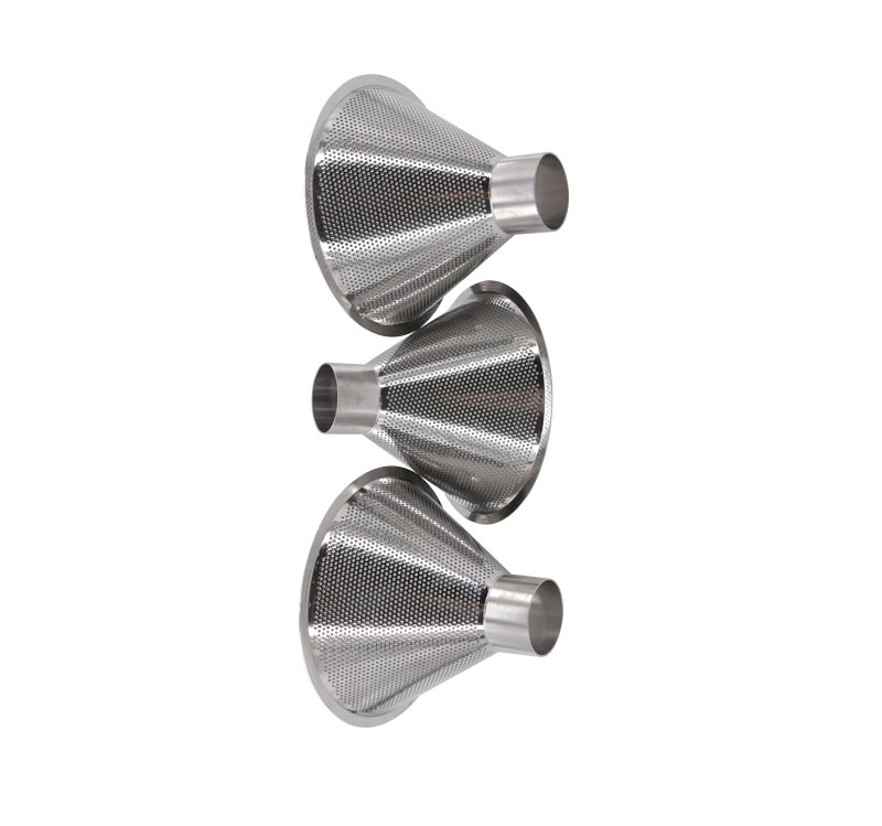 Customized Food grade 304 Stainless Steel Perforated Cylindrical Cone Screen Coffee Powder Cake Liquid Slurry Filter Cartridge 5