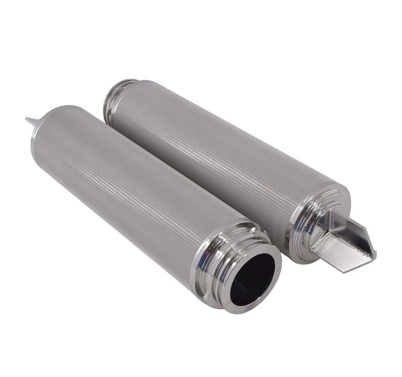 Customized SUS304 316 316L Stainless Steel Sintered Mesh Filter Caitridge Element With Diffrent Connectors 3